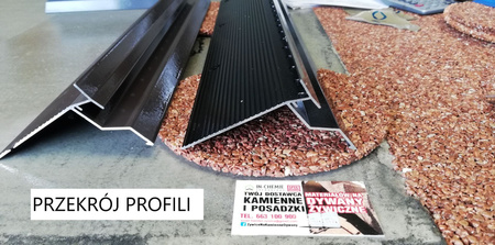 Profil okapowy Kapinos Systemowy prosty 2m aluminium BRĄZOWY profil