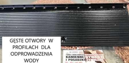 Profil okapowy Kapinos Systemowy prosty 2m aluminium SZARY
