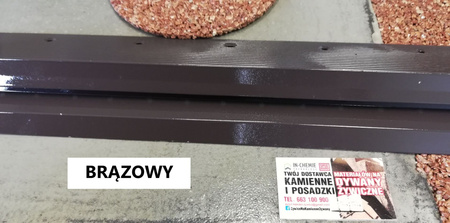 Profil okapowy Kapinos Systemowy prosty 2m aluminium BRĄZOWY profil