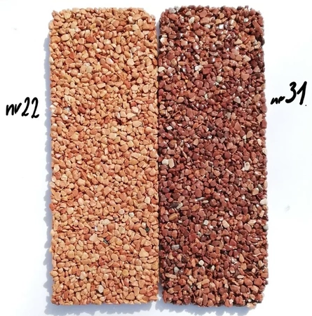 Komplet kamienny dywan 269kg (ok. 15 m²) – marmur Brązowy + grunt