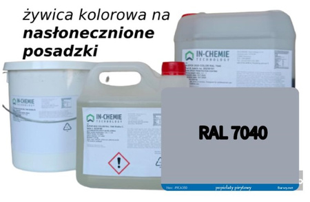 Kolorowa Żywica UV na nasłonecznioną podłogę - RAL7040 15kg (ok. 21m2) IN-PUR 6022COLORRAL7040