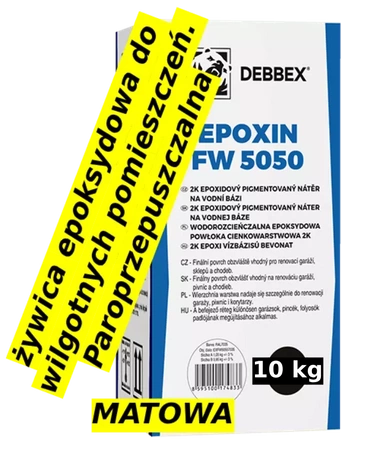Matowa Żywica Epoksydowa Kolorowa, Żywica paroprzepuszczalna FW5050 FW5050-10kg