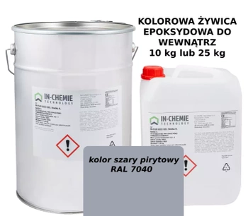 Kolorowa żywica samopoziomująca epoksydowa do wewnątrz - 25 kg