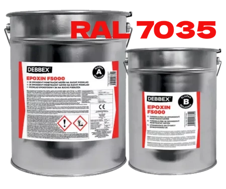 Kolorowa żywica epoksydowa podłoga warstwa wierzchnia 30kg (ok. 50m2) EPOXIN F5000RAL7035