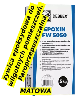 Żywica Epoksydowa Matowa Kolorowa, Żywica paroprzepuszczalna -5 kg