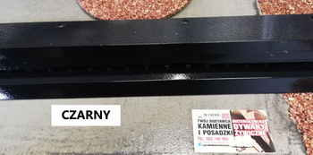 Profil okapowy Kapinos Systemowy prosty  2m aluminium Czarny