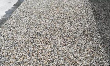 Komplet na Kamienny Dywan 185kg (ok. 10 m²) – Rzeczny żwirek szary + żywica