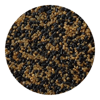 Piaskowy Dywan odporny UV kolor czarno-ochrowy -3,63 m2