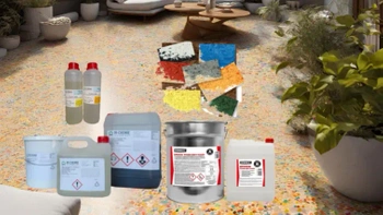 Zestaw na podłogę tarasu 25 m2 , Żywica UV kolor jasny szary