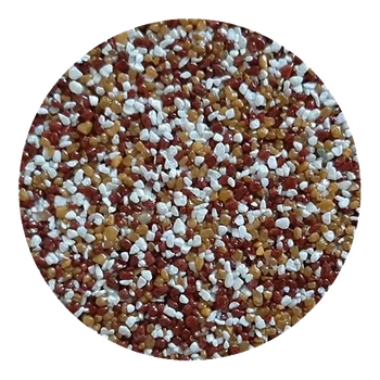 Piaskowy Dywan całkowicie odporny UV, kolor czerwono-brązowo-biało-ochrowy na 3,63 m2 PD5053