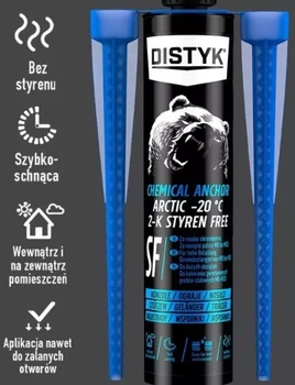 Zimowa KOTWA CHEMICZNA ARCTIC -20 - stopki, belki, słupki