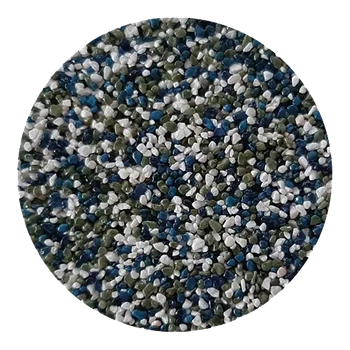 Piaskowy Dywan całkowicie odporny UV, kolor biało-niebiesko-zielony na 3,63 m2 PD5018