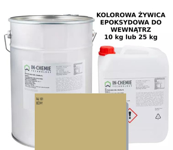 Kolorowa żywica samopoziomująca epoksydowa do wewnątrz-10 kg -20 m2