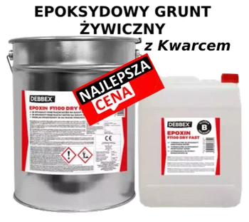Grunt z Kwarcem Epoksydowy Podkład żywiczny na suche podłoża 30kg (ok. 100m2) EPOXIN F1000P