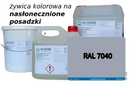 Kolorowa  Żywica UV na nasłonecznioną podłogę do 25m2 - 15 kg - RAL7040